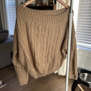 Fashion Nova Off the Shoulder Cropped Sweater